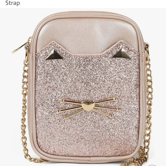 Aforemost Handbags - Glittery Cat Mini Bag with Chain Strap